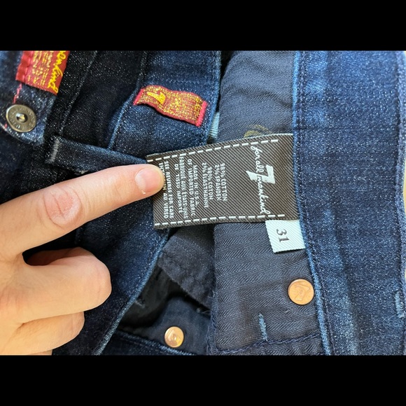 7 for all Mankind Kaylie Midnight New York Dark Slim bootcut jeans, size 31 - Picture 4 of 13